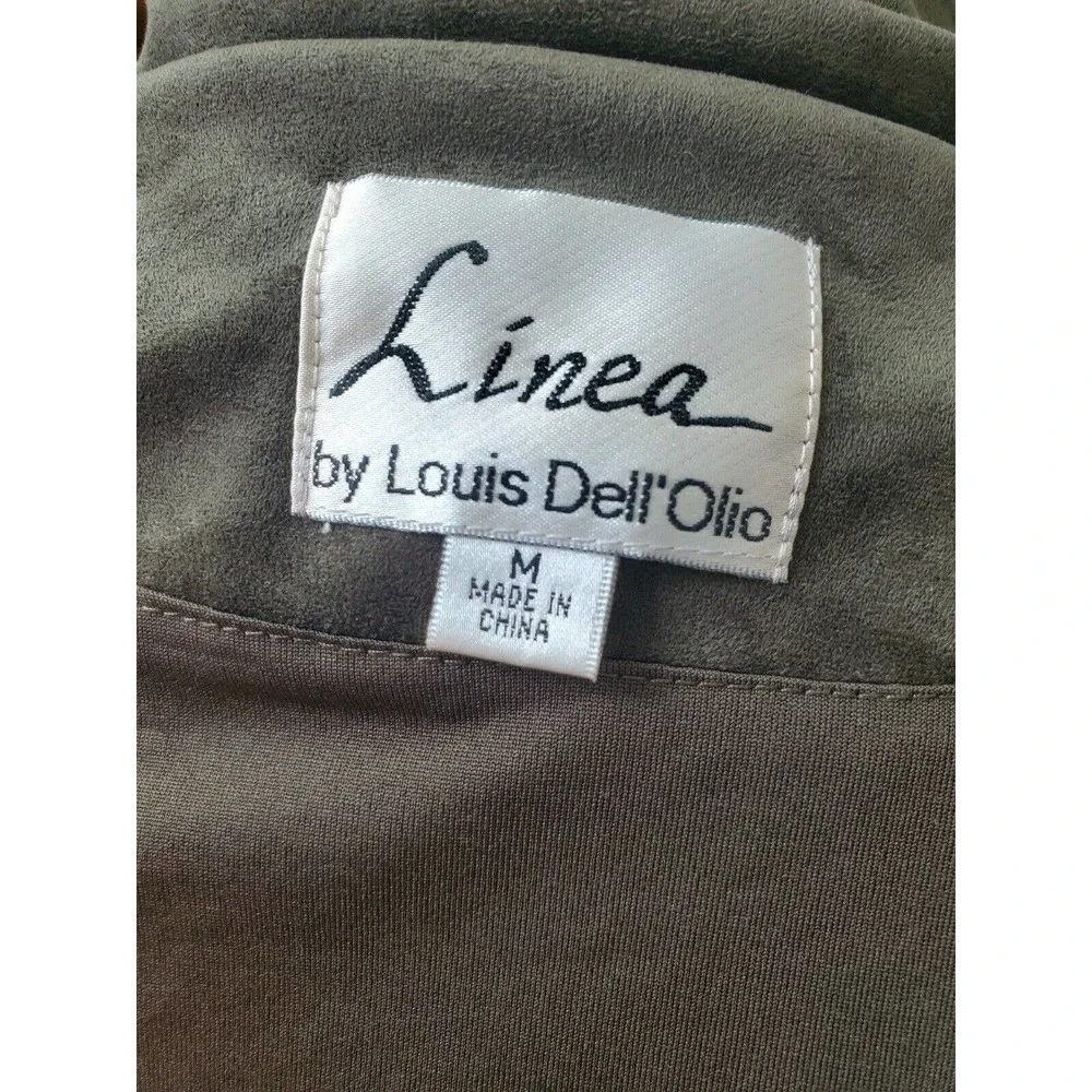 Linea Women Green Polyester Long Sleeve High Neck Full Zip Front Casual Jacket M - Picture 2 of 11